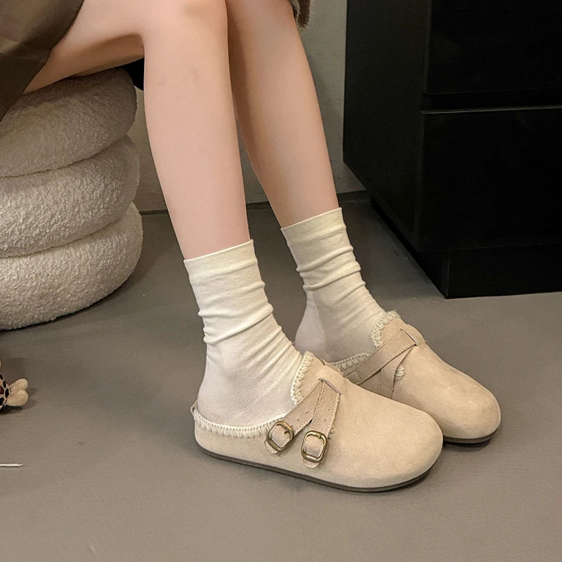 Women Shoes Comfort Lined Slippers Soft Sole Winter Warm Indoor Outdoor Shoes Elegant Couple Slippers Zapatos De Mujer