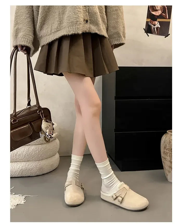 Women Shoes Comfort Lined Slippers Soft Sole Winter Warm Indoor Outdoor Shoes Elegant Couple Slippers Zapatos De Mujer