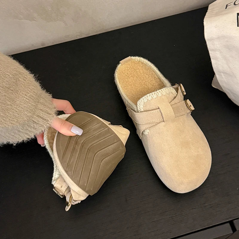 Women Shoes Comfort Lined Slippers Soft Sole Winter Warm Indoor Outdoor Shoes Elegant Couple Slippers Zapatos De Mujer