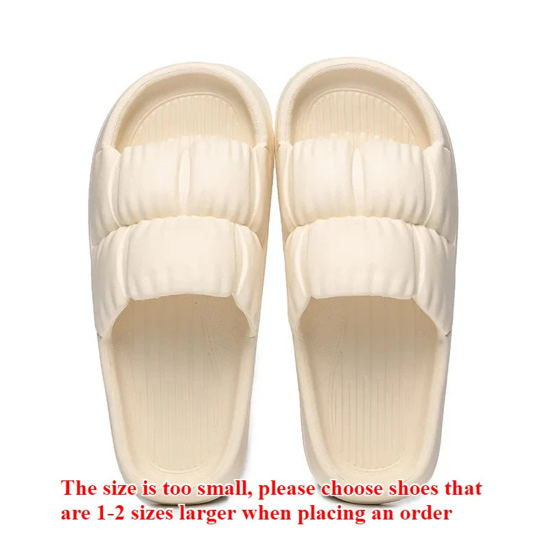 Soft Bottom Slippers for Women Home Bathroom Home Bath Non-slip Couple Summer Sandals for Men Summer Beach Wear Comfortable