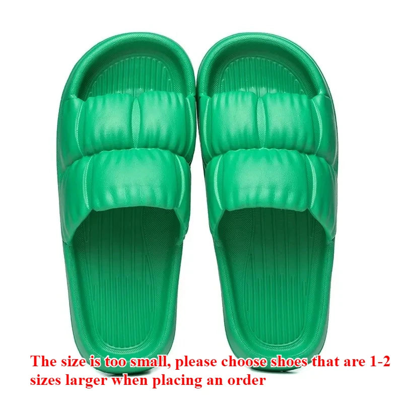 Soft Bottom Slippers for Women Home Bathroom Home Bath Non-slip Couple Summer Sandals for Men Summer Beach Wear Comfortable