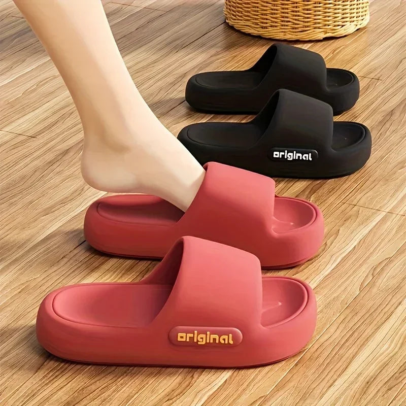 Women's Soft Slippers Thick-Soled Anti-Slip Indoor Outdoor Home Bathroom Relaxing Comfortable Cushioned Sandals，slippers woman